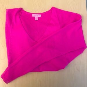 Lilly Pulitzer Pink V-Neck Sweater- S